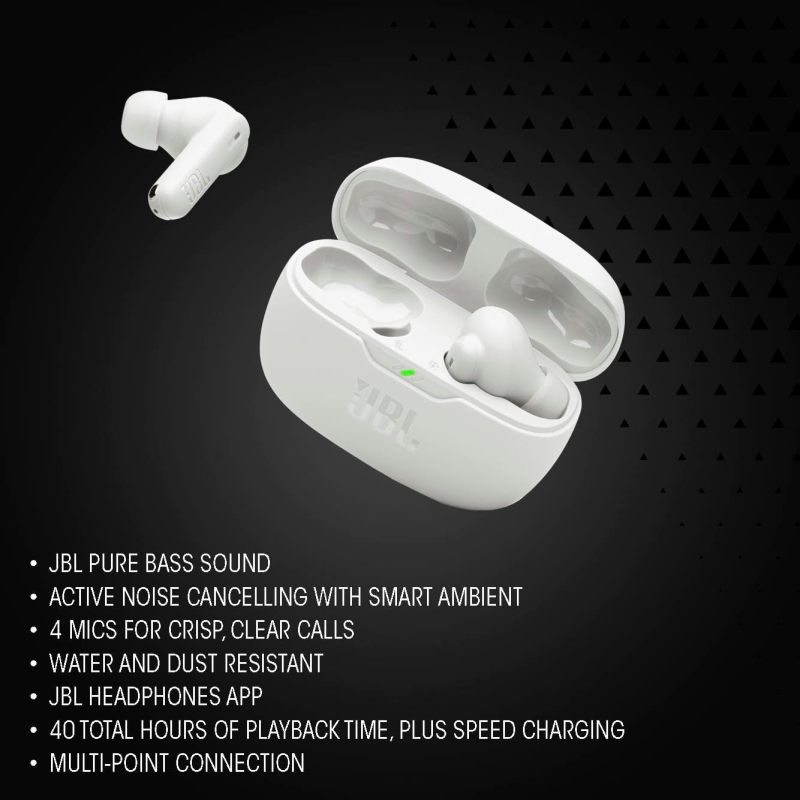 JBL Vibe Beam 2 - Noise Cancelling Earbuds - Black