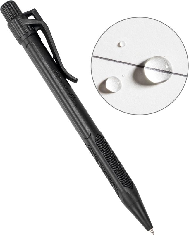 Rite in the Rain Weatherproof Durable Black Clicker Pen - Black Ink (No. BK11)