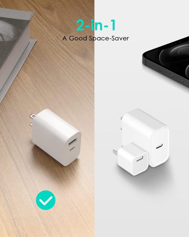 [4 Pack] 20W USB C Charger Block Fast Charging Multiport Adapter
