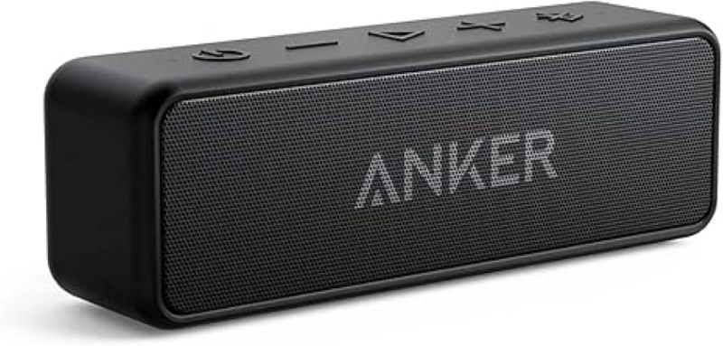 Anker soundcore 2 Portable Bluetooth Speaker, Stereo Sound, IPX7