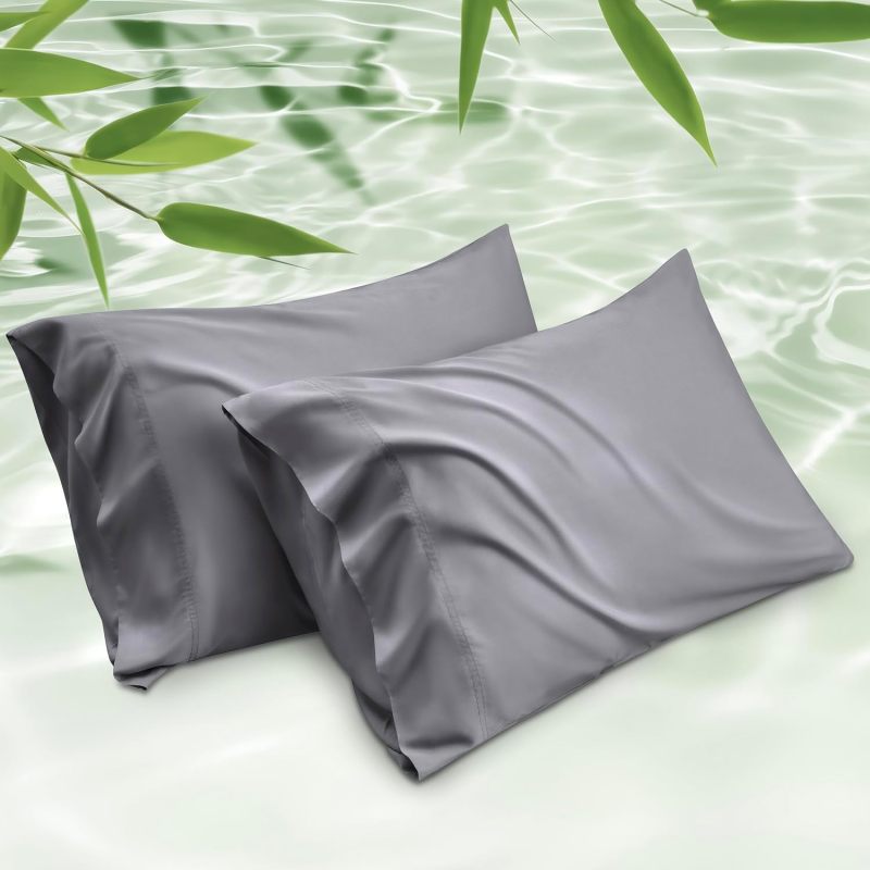 Bedsure PureWoven Pillow Cases Queen Set of 2, Rayon Derived from Bamboo