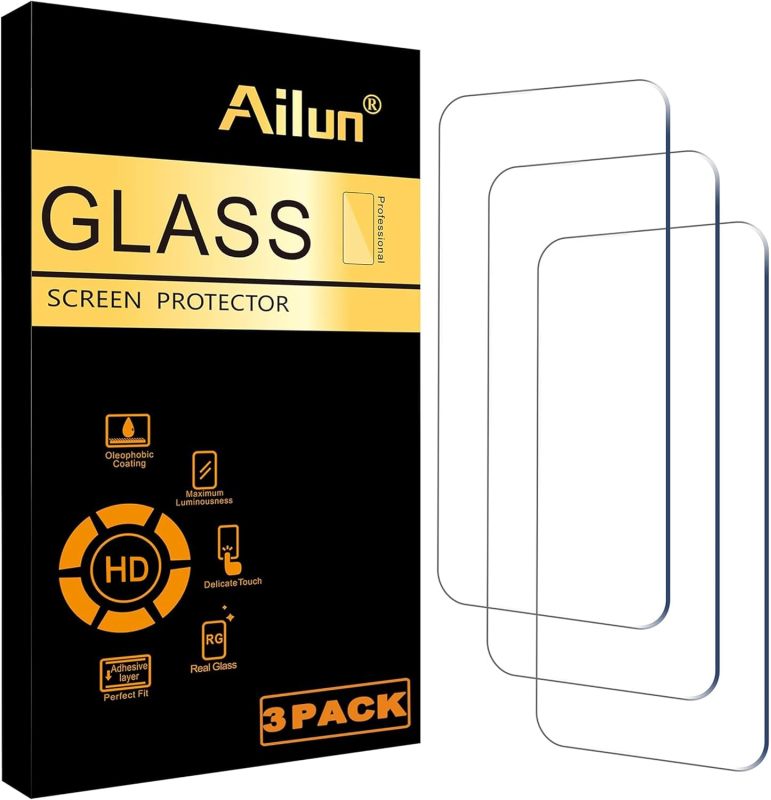 Ailun 3 Pack Screen Protector for iPhone 16 / iPhone 15 / iPhone 15 Pro