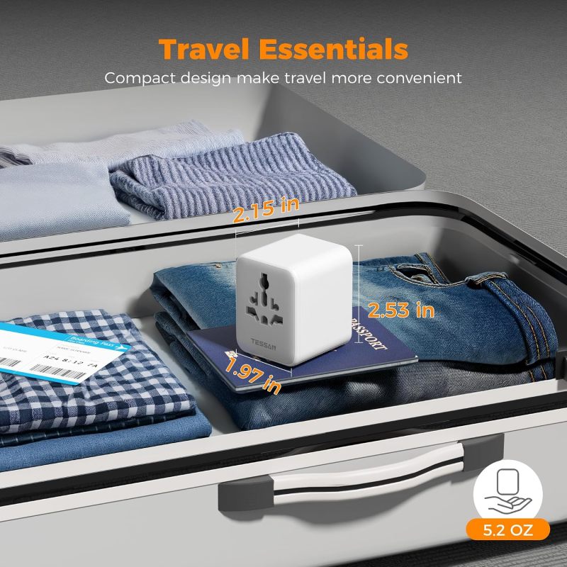 TESSAN Universal Travel Adapter, International Power Adapter