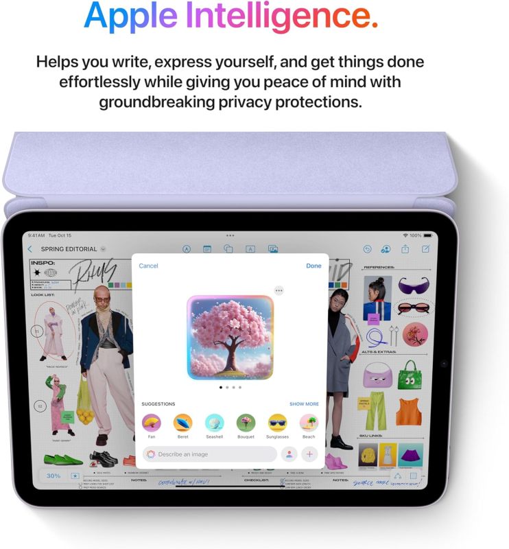 Apple iPad mini (A17 Pro): Apple Intelligence, 8.3-inch Liquid Retina Display, 128GB, Wi-Fi 6E, 12MP Front/12MP Back Camera, Touch ID, All-Day Battery Life — Space Gray
