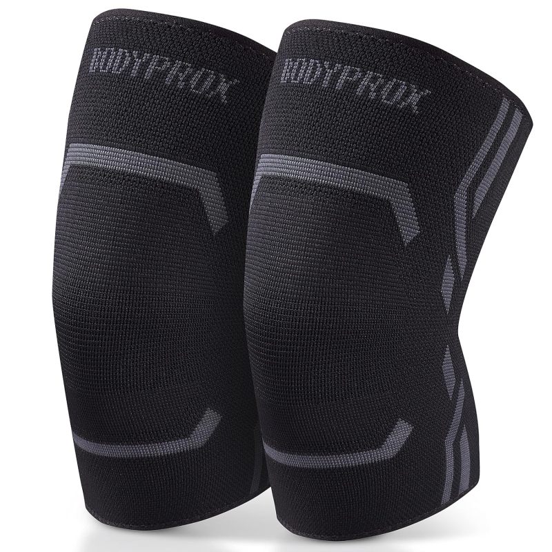 Bodyprox Knee Compression Sleeve for Men and Women (2 Pack), Knee Support Brace for Running and Work out (Medium)