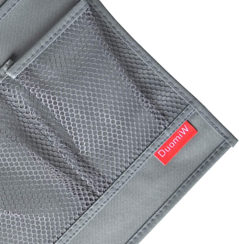 Bedside Caddy, Table Cabinet Storage Organizer, 4 Pockets (Grey)