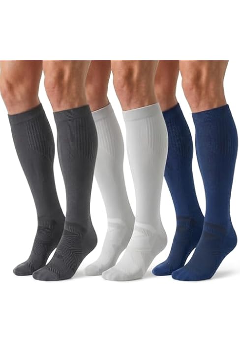 musesox Compression Socks for Women and Men,Knee High 15-20mmHg Graduated Support(3 Pairs) Best f...