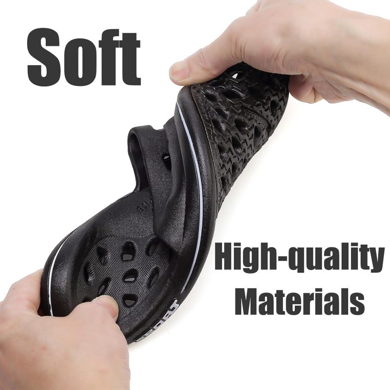 Shower Shoes for Women Men, Quick Drying Shower Sandals with Drain Holes