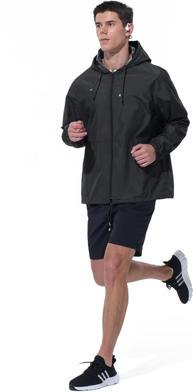 UIQUR Mens Rain Jacket Raincoat Waterproof Windbreaker
