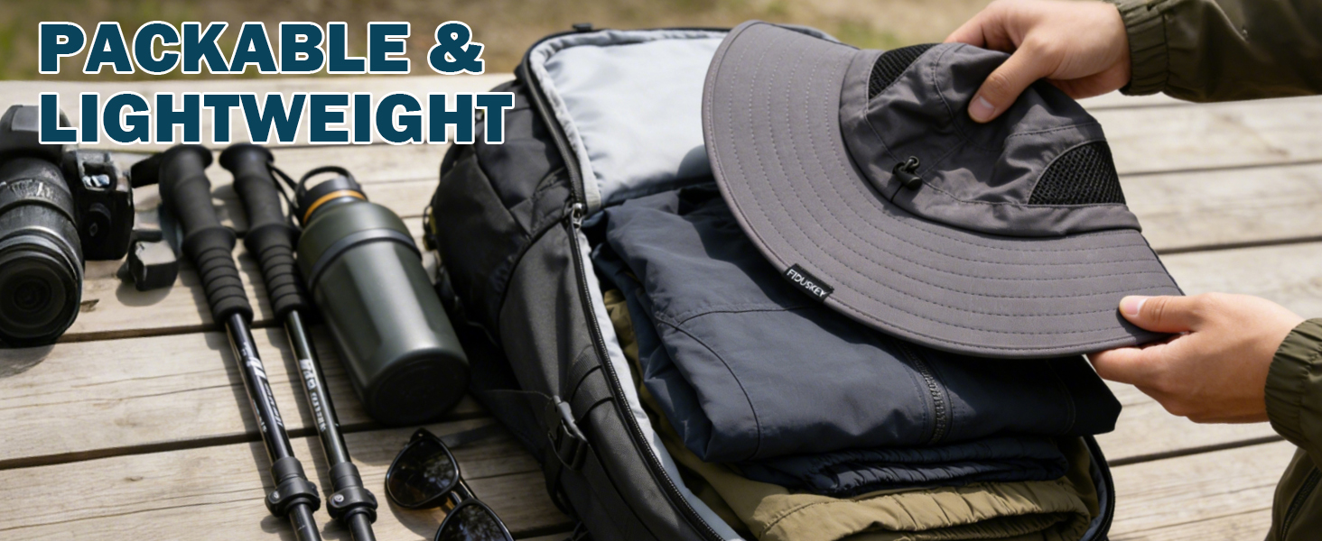 packable sun hat for men women