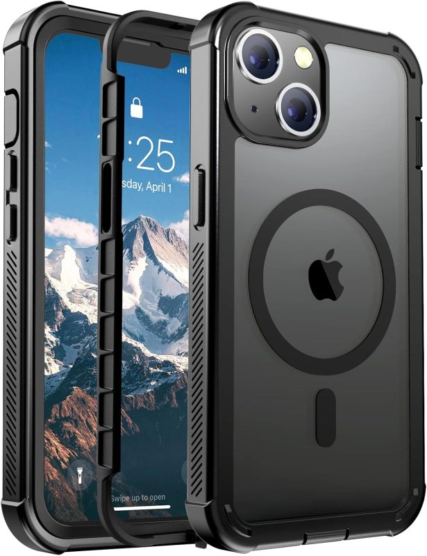 jaroco Magnetic for iPhone 13 Case Heavy Duty Protection Black