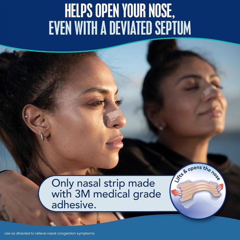 Breathe Right Nasal Strips, Relieves Nasal Congestion, Extra Strength, Tan