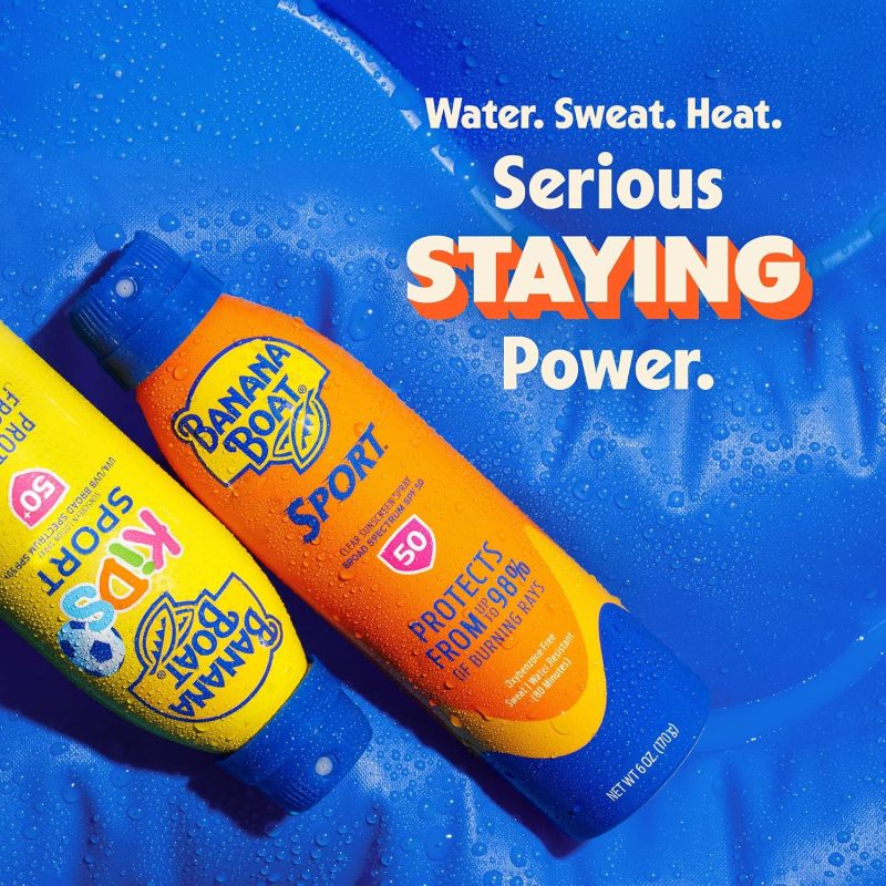 Banana Boat Sport SPF 50 Sunscreen Spray, 6 oz (2 Pack)