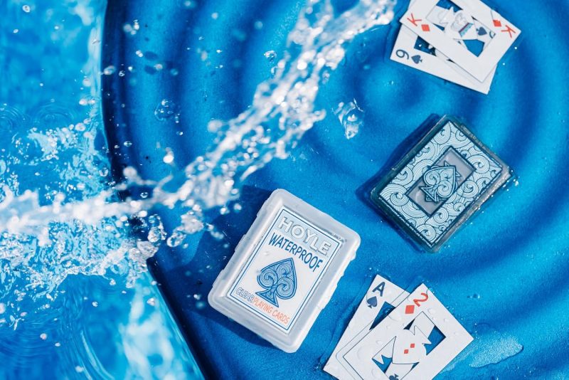 Hoyle Waterproof Clear Plastic Playing Cards 1 Deck Outdoor Pool