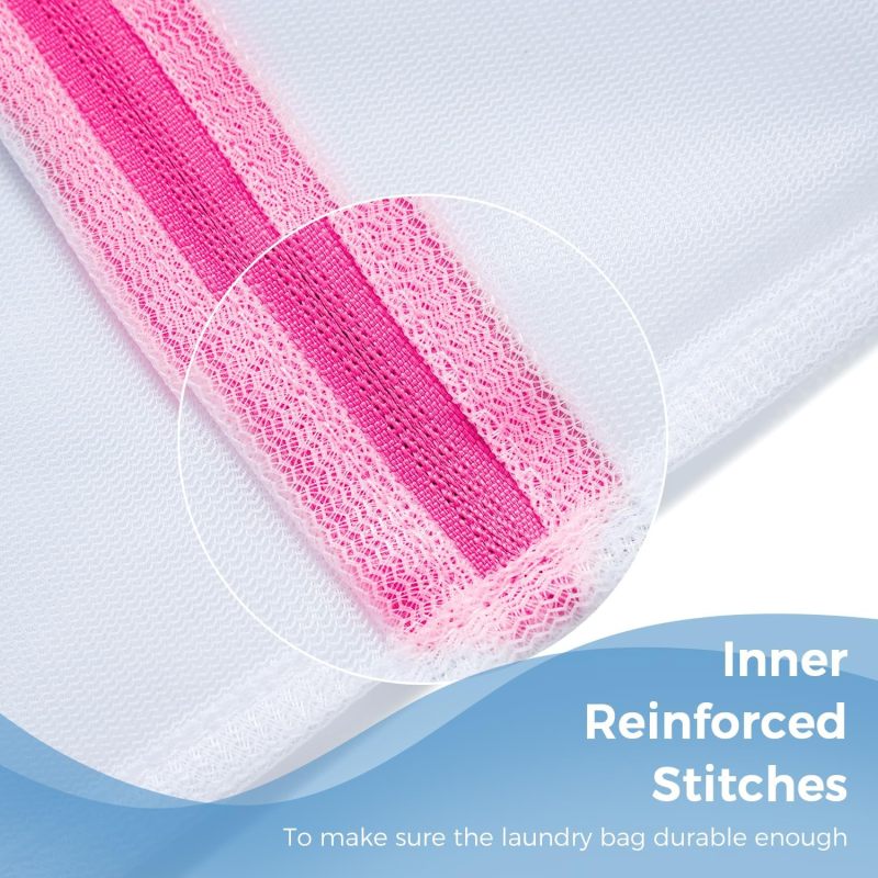 BAGAIL Laundry Bags Mesh Wash Bag for Intimates Lingerie and Delicates, 5Pcs (1XL,2L,2M)