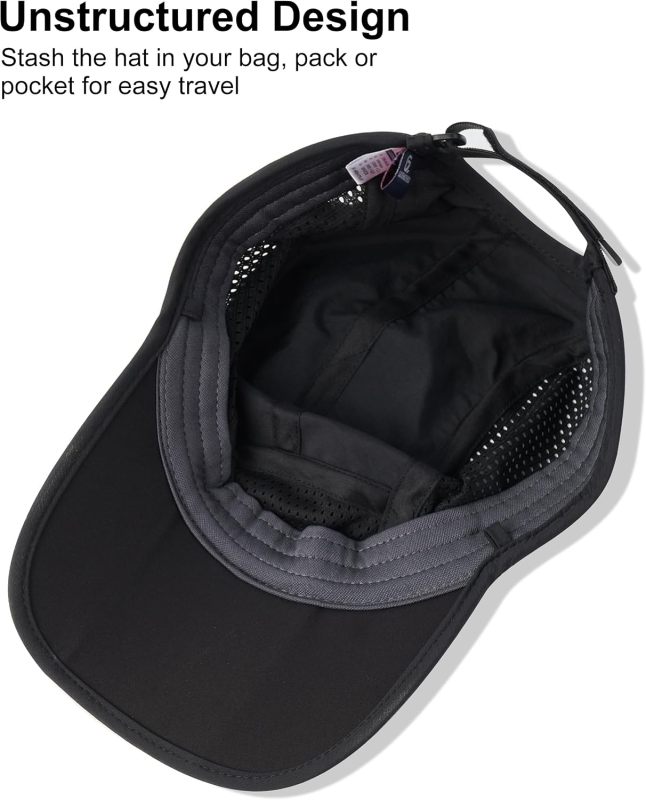 GADIEMKENSD Mens Folding Outdoor Hat Long Brim UPF 50+ Sun Protection