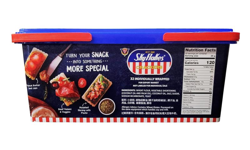 M.Y. San SkyFlakes Philippino Crackers 32 Packs 800g SET of 2