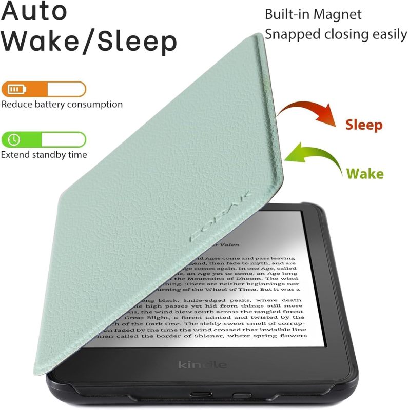 CoBak Case for 6" Kindle Basic 11th Gen 2024/2022, Sage