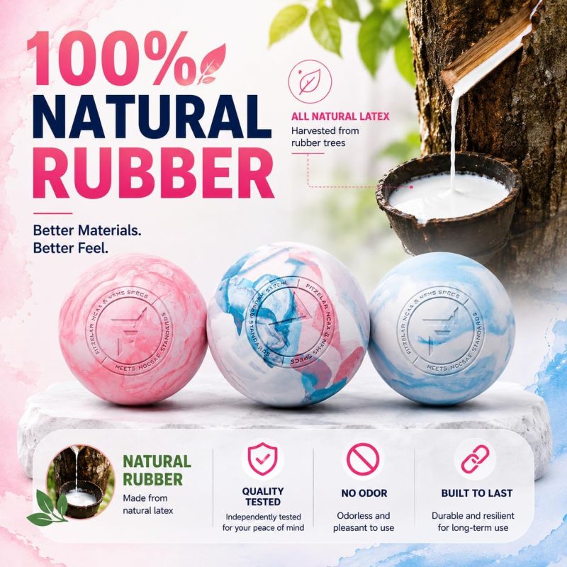 FITZELAR Massage Lacrosse Balls for Myofascial Release, Quality Certification, Massage Deep Tissue for Back and Shoulder, Trigger Point Therapy, Muscle Knots, Relieving Muscle Pain