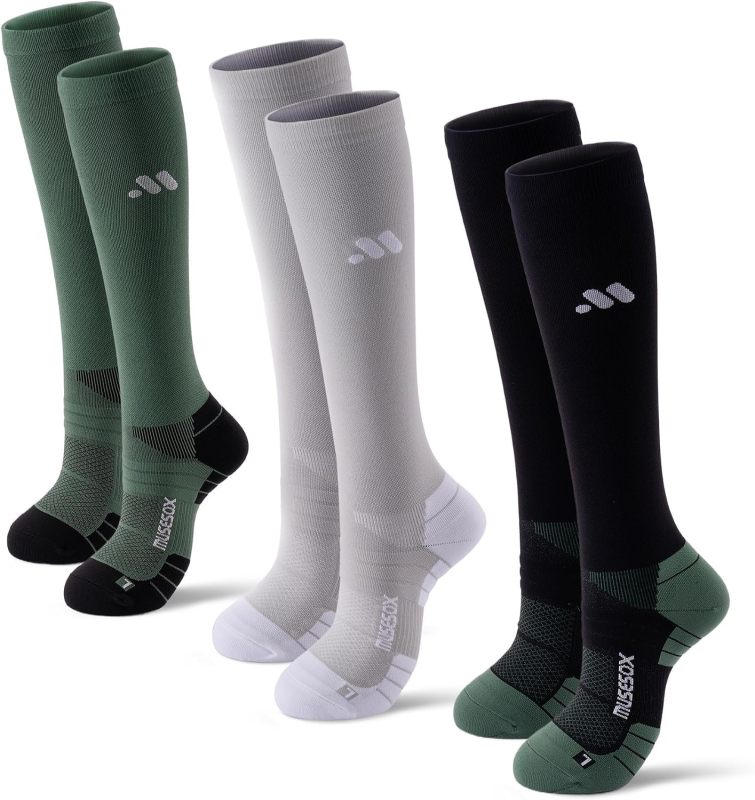 Compression Socks for Women and Men,15-20 mmHg Support(3 Pairs)