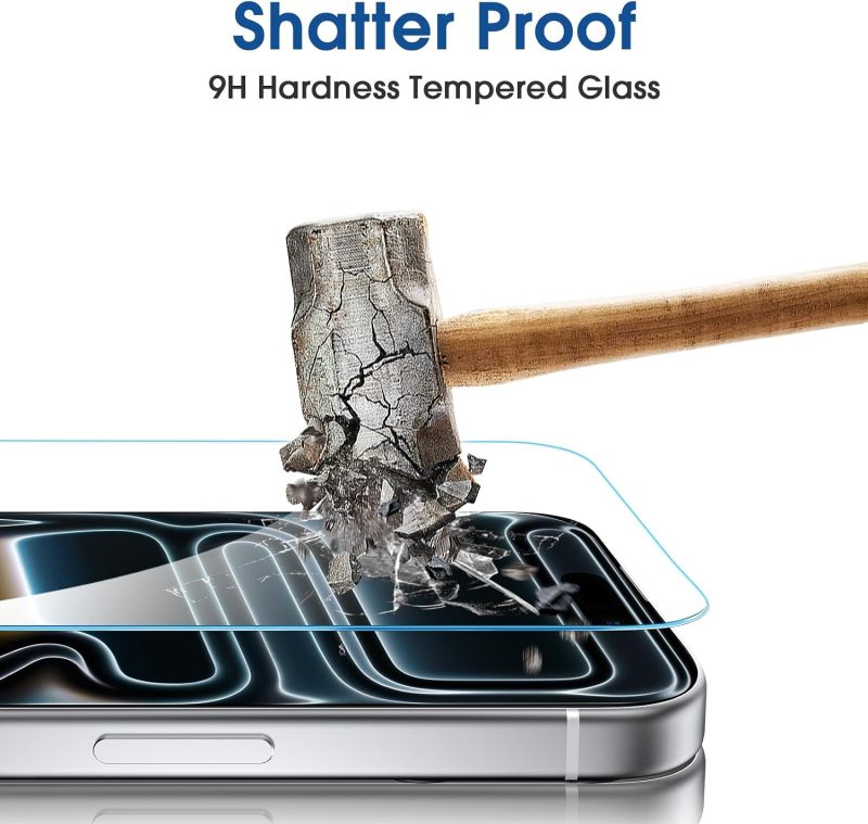 amFilm OneTouch for iPhone 17 Pro Screen Protector 6.3'' Tempered Glass