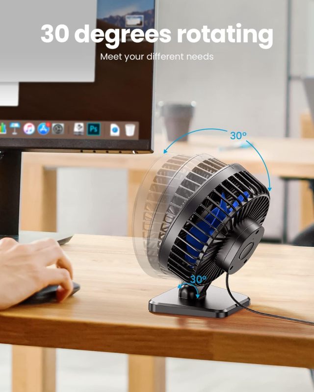 Gaiatop USB Desk Fan, Personal Portable Quiet Small Table Desktop fan