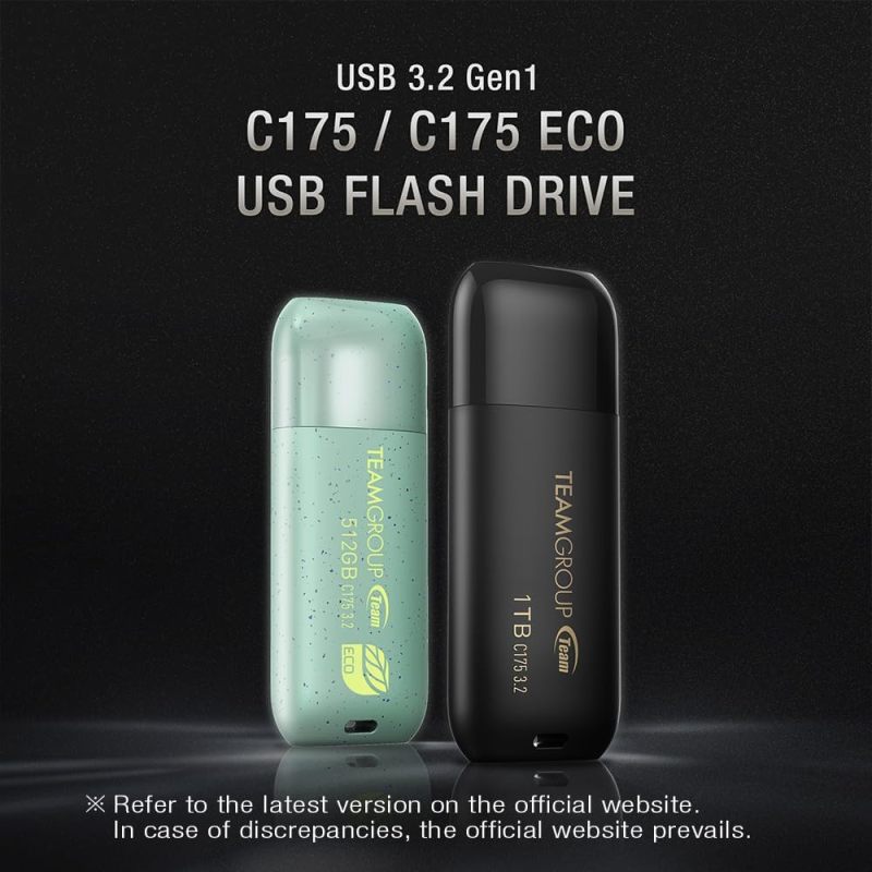 TEAMGROUP C175 128GB USB 3.2 Gen1 (USB 3.1/3.0) Read 100MB/s Flash Thumb Drive, Memory Stick Compatible with Computer/Laptop Matte Black TC1753128GB01