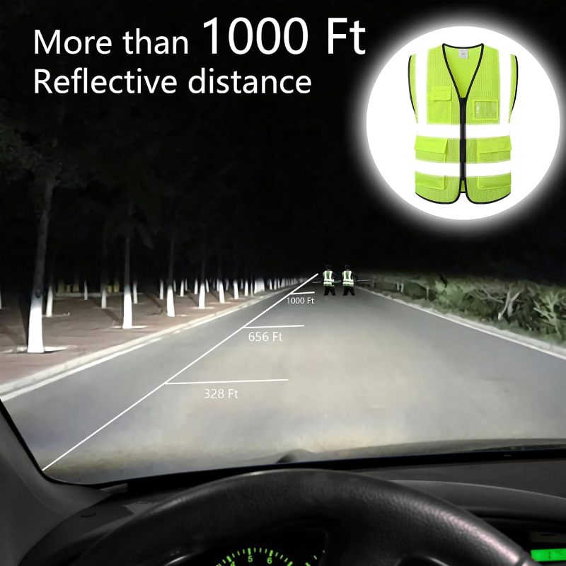 Reflective Safety Vest for Men Women Construction Vest ANSI Standard AP1