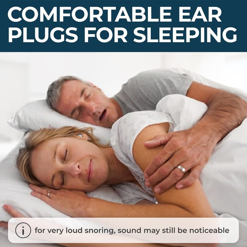 Peace&Quiet PQ Wax Ear Plugs for Sleeping, Silicone, Blue, 15 Count