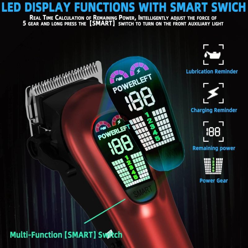 TCMKY Hair Clippers for Men Barber Clippers Rechargeable Hair Trimmer Kit