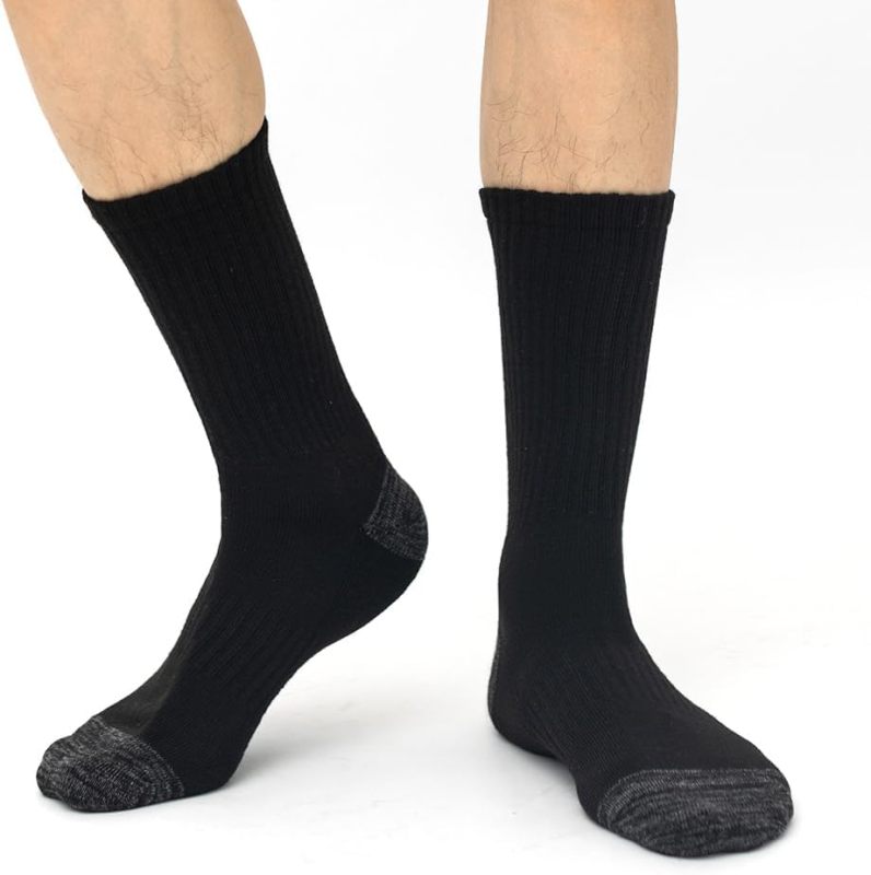 JOYNÉE 8 Pairs Mens Crew Cushion Socks Work Athletic Running Socks Casual Breathable Socks for Men,Sock Size:10-13