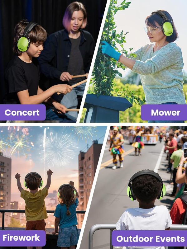 Dr.meter EM100 Noise Cancelling Headphones for Kids Adults, Ear Muffs