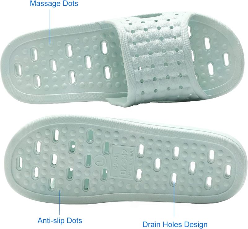 COZYAREA Shower Shoes Quick Dry Non-Slip Bathroom Slippers for Men Women Dorm Home Slides