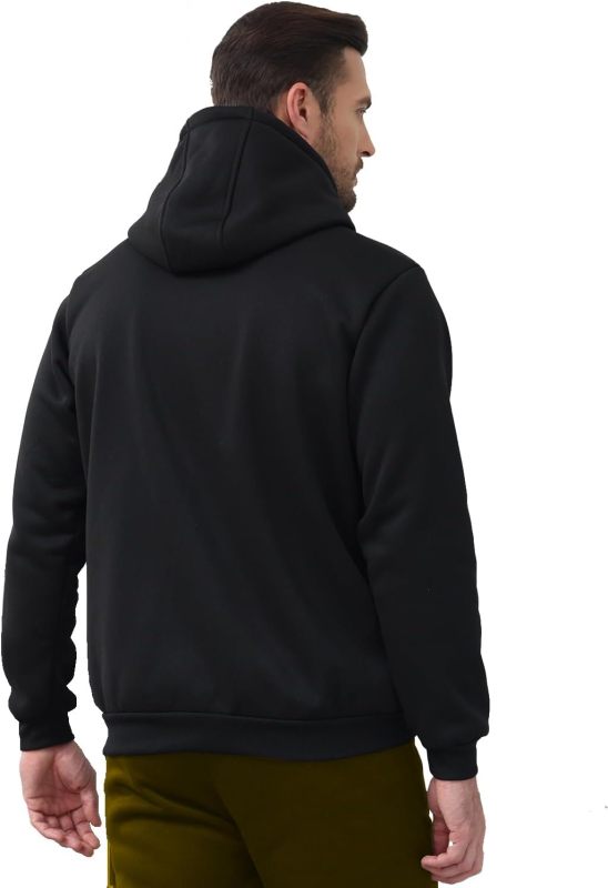 JIHUILAI Men's Fleece Hoodies with Zipper Lightweight Long Sleeve Active Mens Jackets Sports Full Zip Sweatshirts, S-3XL