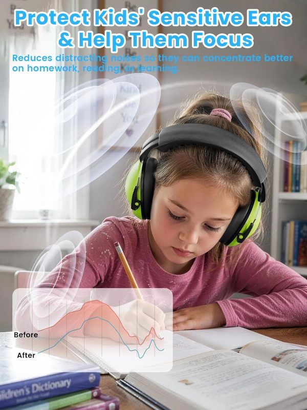 Dr.meter EM100 Noise Cancelling Headphones for Kids Adults, Ear Muffs