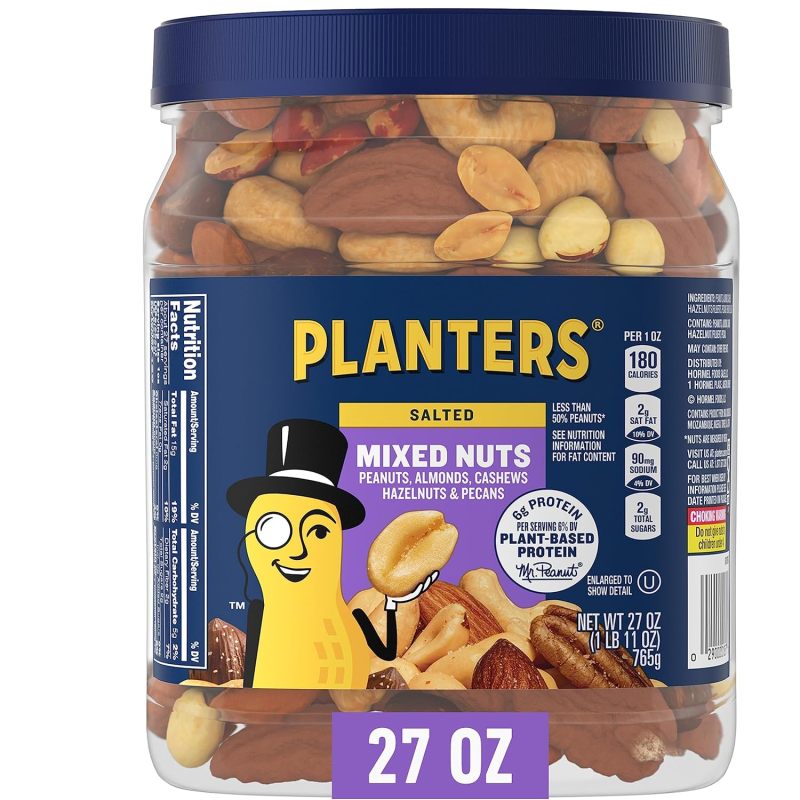 PLANTERS Mixed Nuts, Plant Based Protein, 27 Oz (1 Ct)