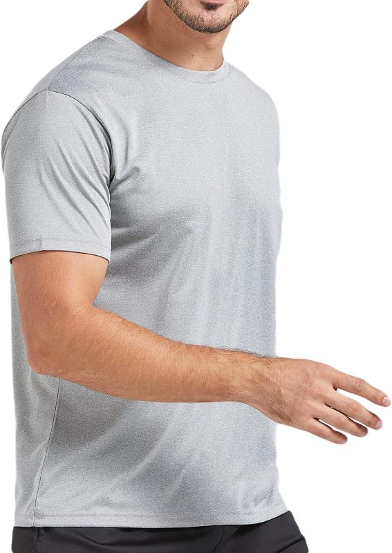 5 Pack Men's Dry Fit T Shirts Athletic Running Gym Workout Short Sleeve Tee Shirts for Men