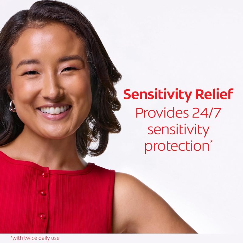 Colgate Optic White Sensitivity Relief Whitening Toothpaste, 3 Pack, 3.8oz