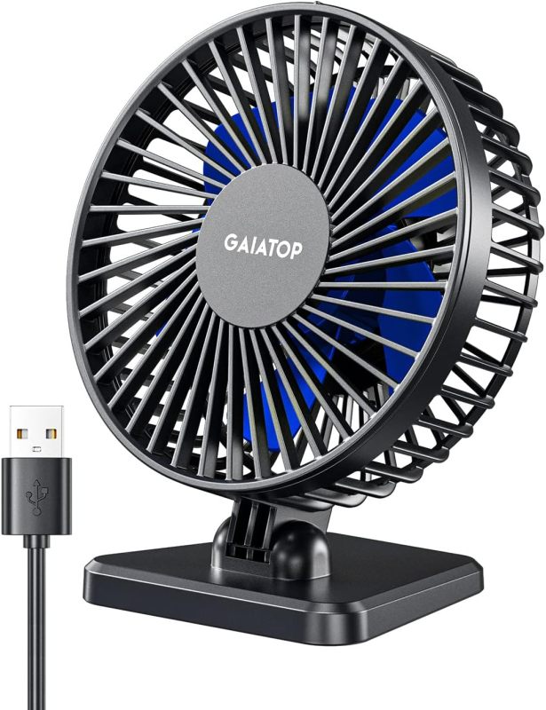 Gaiatop USB Desk Fan, Personal Portable Quiet Small Table Desktop fan
