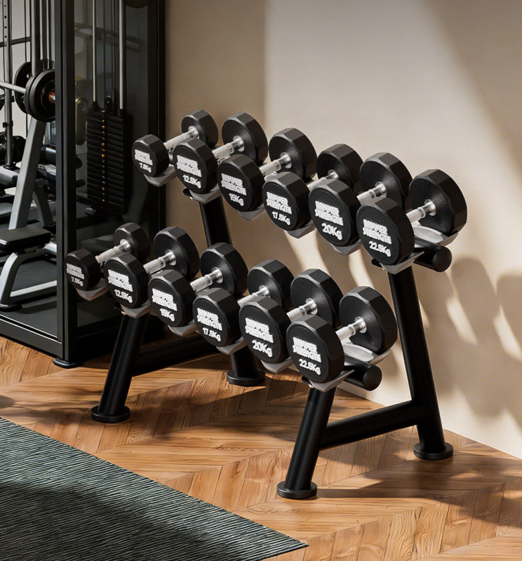 S3050 Pair of Solid Hex Dumbbells