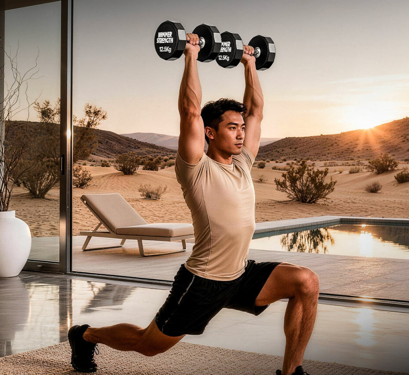 S3050 Pair of Solid Hex Dumbbells