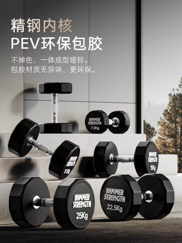 S3050 Pair of Solid Hex Dumbbells