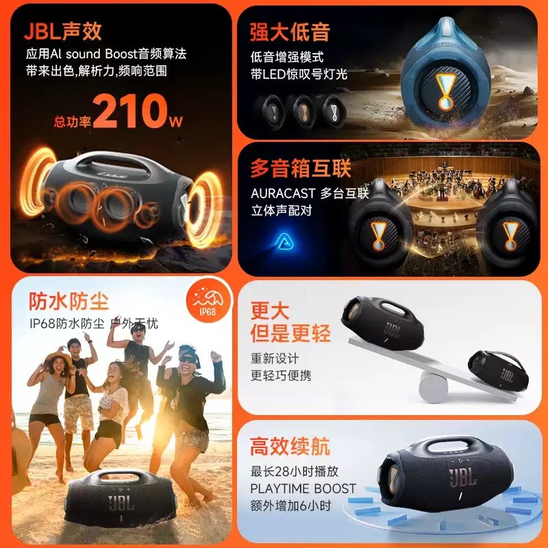 E9172 JBL BOOMBOX 4 Portable Waterproof Outdoor Bluetooth Speaker