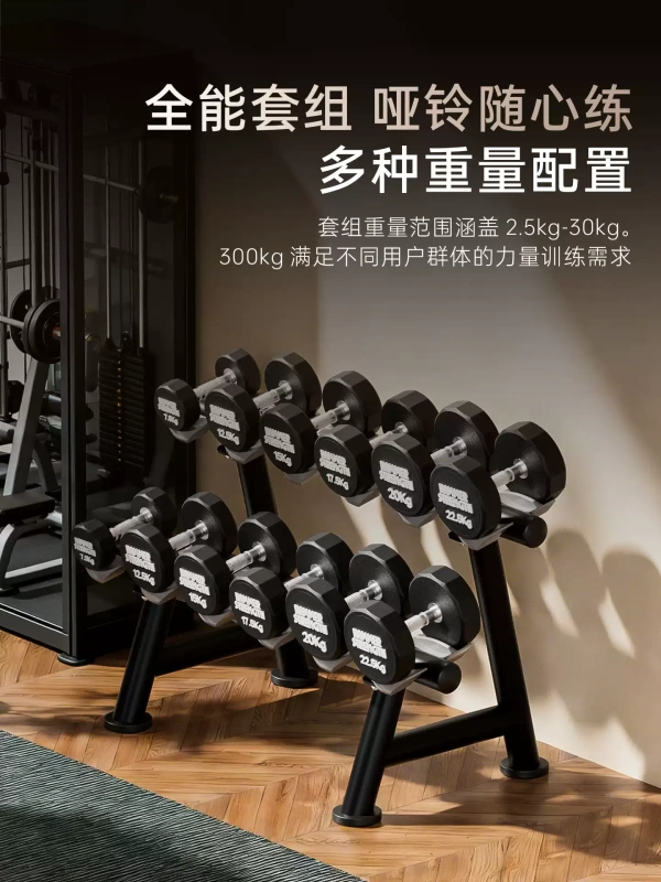 S3050 Pair of Solid Hex Dumbbells