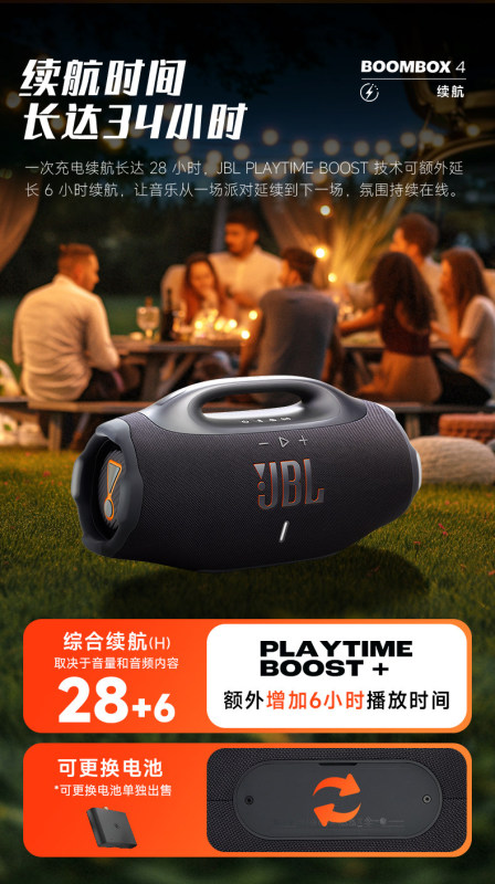 E9172 JBL BOOMBOX 4 Portable Outdoor Bluetooth Speaker