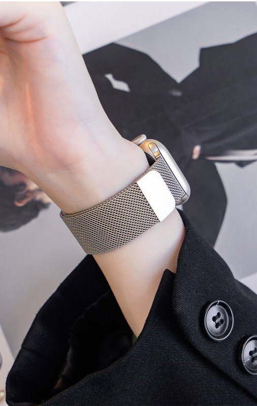E9178 Stainless Steel Magnetic Watch Band 44mm Compatible with iWatch