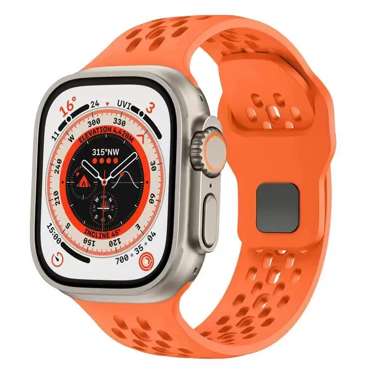E9179 Stainless Silicone Magnetic Watch Band S8-41mm Compatible with iWatch