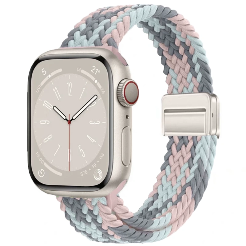 E9179 Stainless Silicone Magnetic Watch Band S8-41mm Compatible with iWatch
