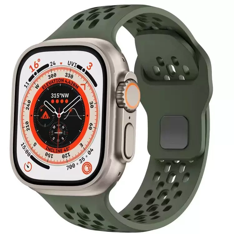 E9179 Stainless Silicone Magnetic Watch Band S8-41mm Compatible with iWatch