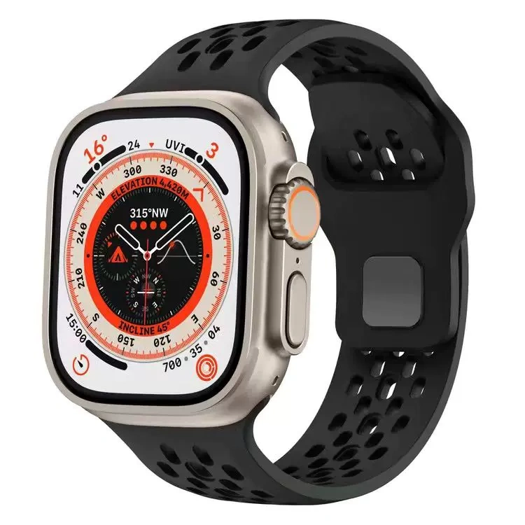 E9179 Stainless Silicone Magnetic Watch Band S8-41mm Compatible with iWatch